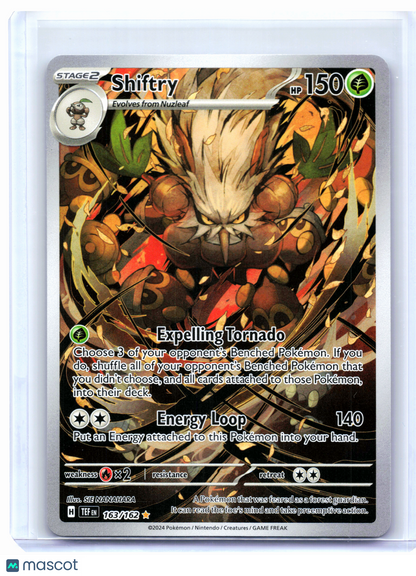 2024 Pokemon—Shiftry #163/162 Temporal Forces—Illustration Rare Holo [LP]