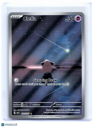 2023 Pokemon—Cleffa #202/197 Obsidian Flames—Illustration Rare Holo [LP]