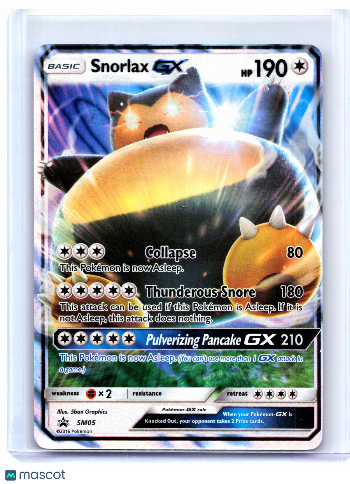 2016 Pokemon—Snorlax GX #SM05 Sun & Moon Promos—Black Star Promo Holo [LP]
