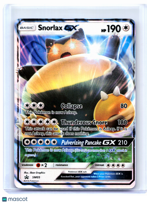 2016 Pokemon—Snorlax GX #SM05 Sun & Moon Promos—Black Star Promo Holo [LP]