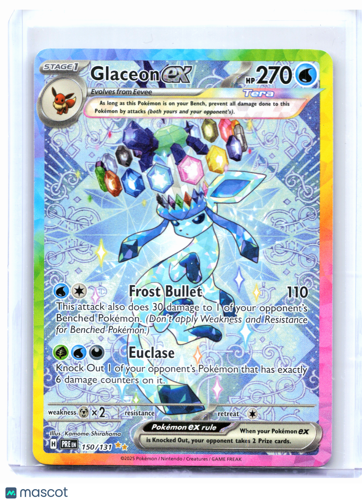 2025 Pokemon—Glaceon ex #150/131 Prismatic Evolutions—SIR Holo [MP]