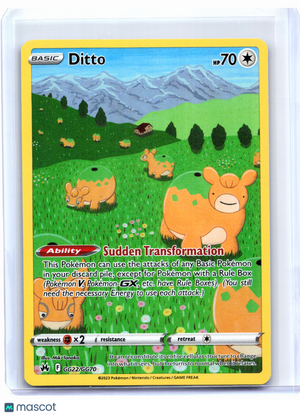 2023 Pokemon—Ditto #GG22/GG70 Crown Zenith: Galarian Gallery—Ultra Rare [MP]
