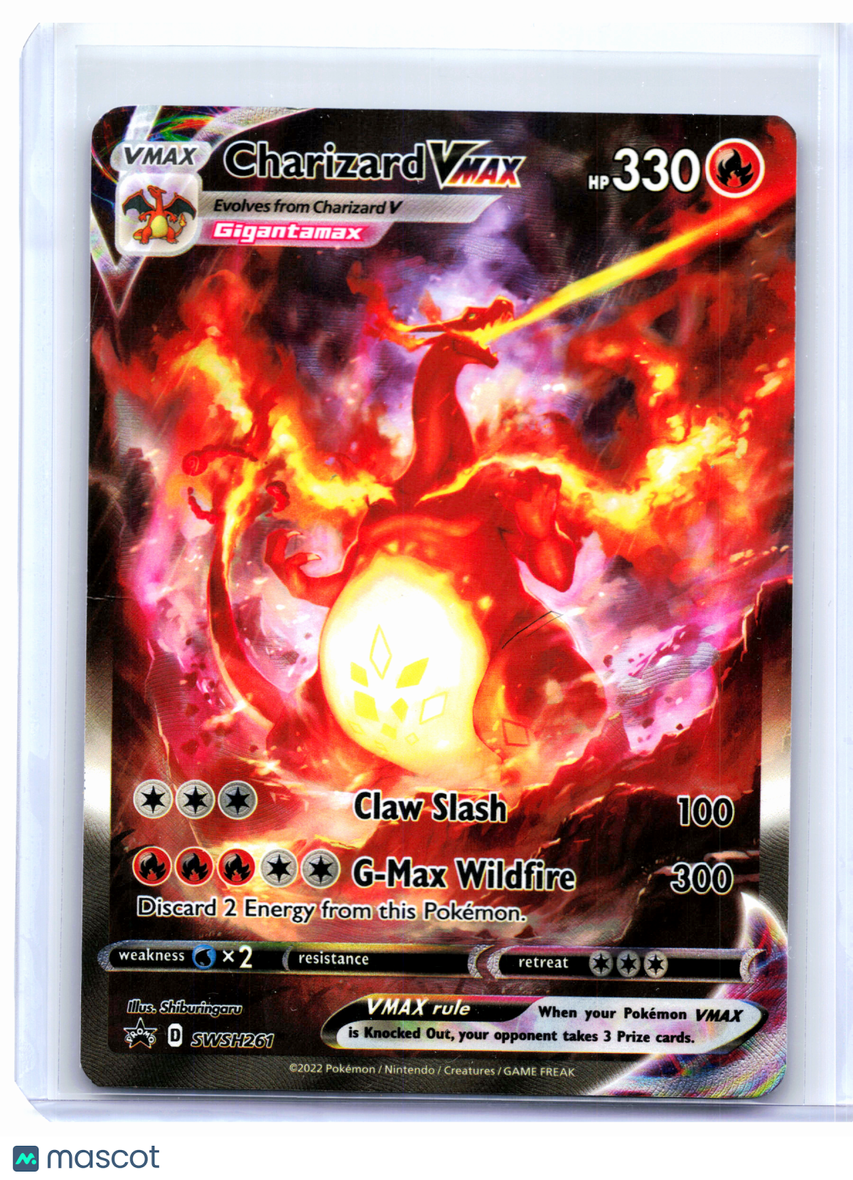 2022 Pokemon—Charizard VMAX #SWSH261 Sword & Shield Promo—Black Star Promo [DMG]