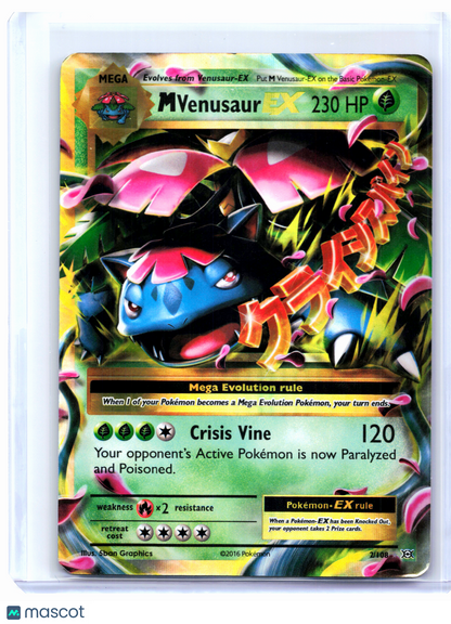 2016 Pokemon—M Venusaur EX #2/108 Evolutions—Ultra Rare Holo [Damaged]