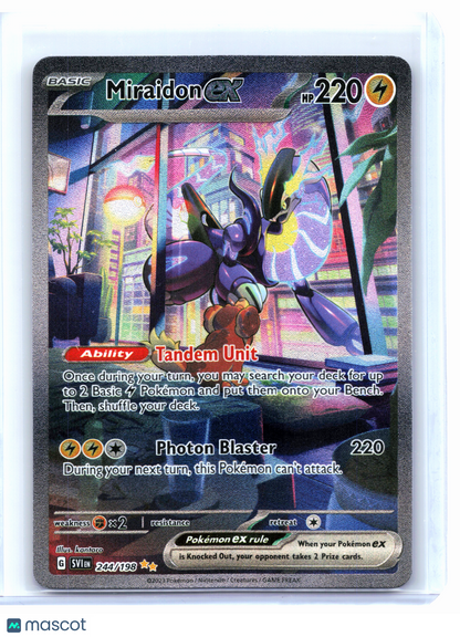 2023 Pokemon—Miraidon ex #244/198 Scarlet & Violet Base Set—SIR Holo