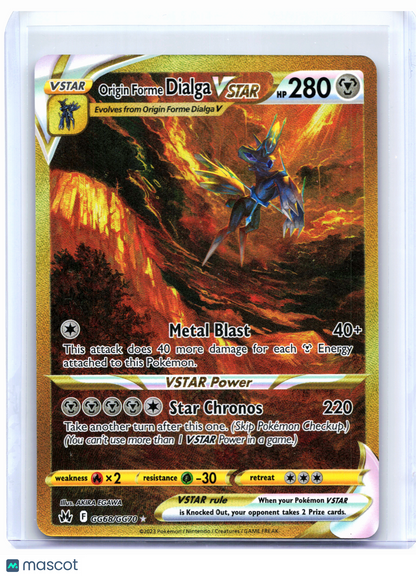 2023 Pokemon—Origin Forme Dialga VSTAR (Secret) #GG68/GG70 CRZ: GG—Secret Rare