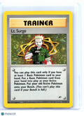 2000 Pokemon—Lt. Surge #17/132 Gym Heroes—Holo Rare [Damaged]