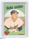 Topps 1959 Topps Baseball—Duke Snider #20 —Poor