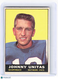 Topps 1961 Topps Football—Johnny Unitas #1 —Poor