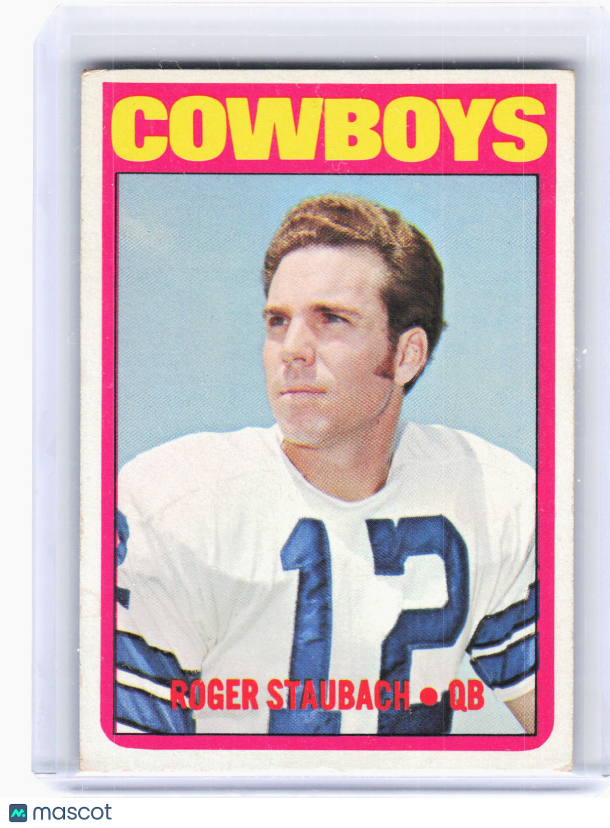 Topps 1972 Topps Football—Roger Staubach #200 (Crease)—Poor