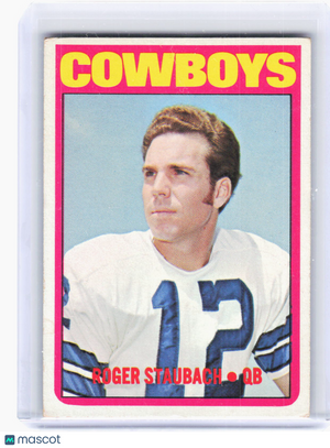 Topps 1972 Topps Football—Roger Staubach #200 (Crease)—Poor
