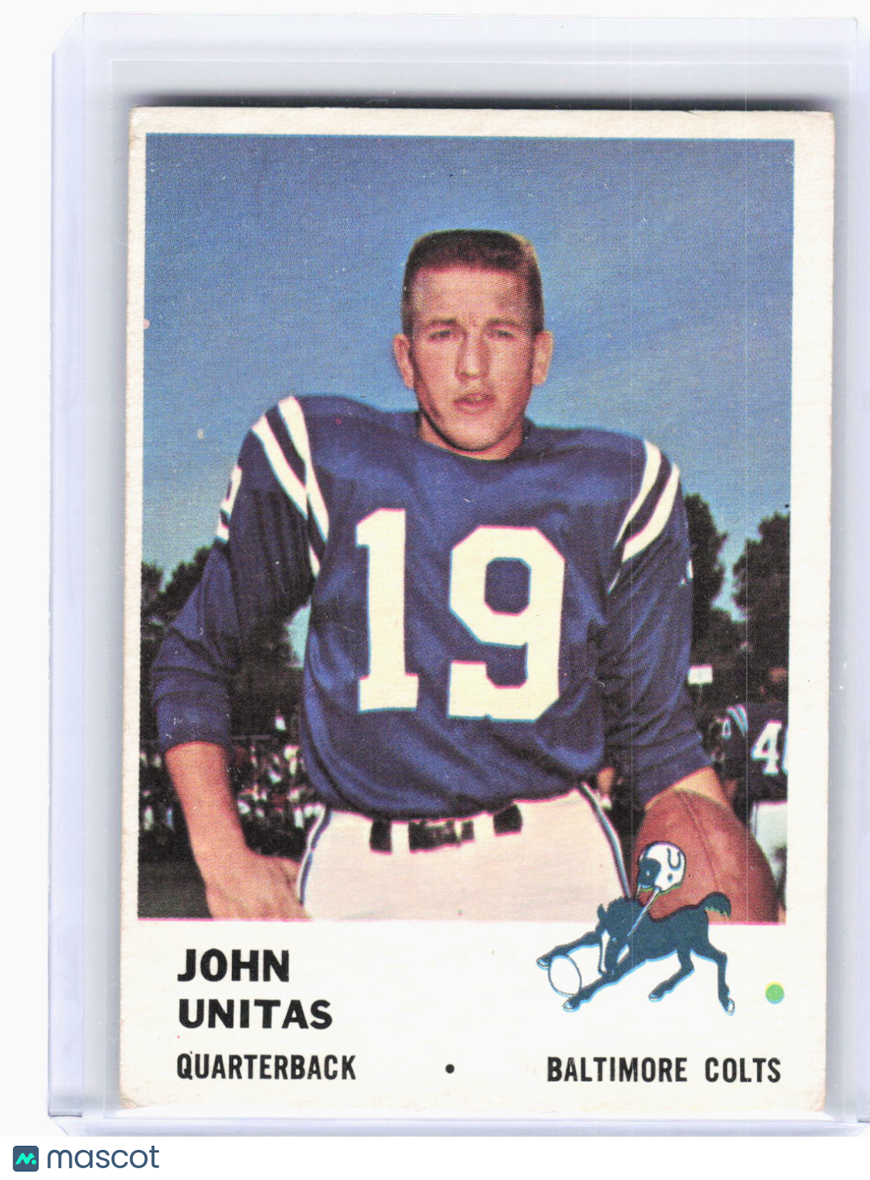 Fleer 1961 Fleer Football—John Unitas #30 —Very Good
