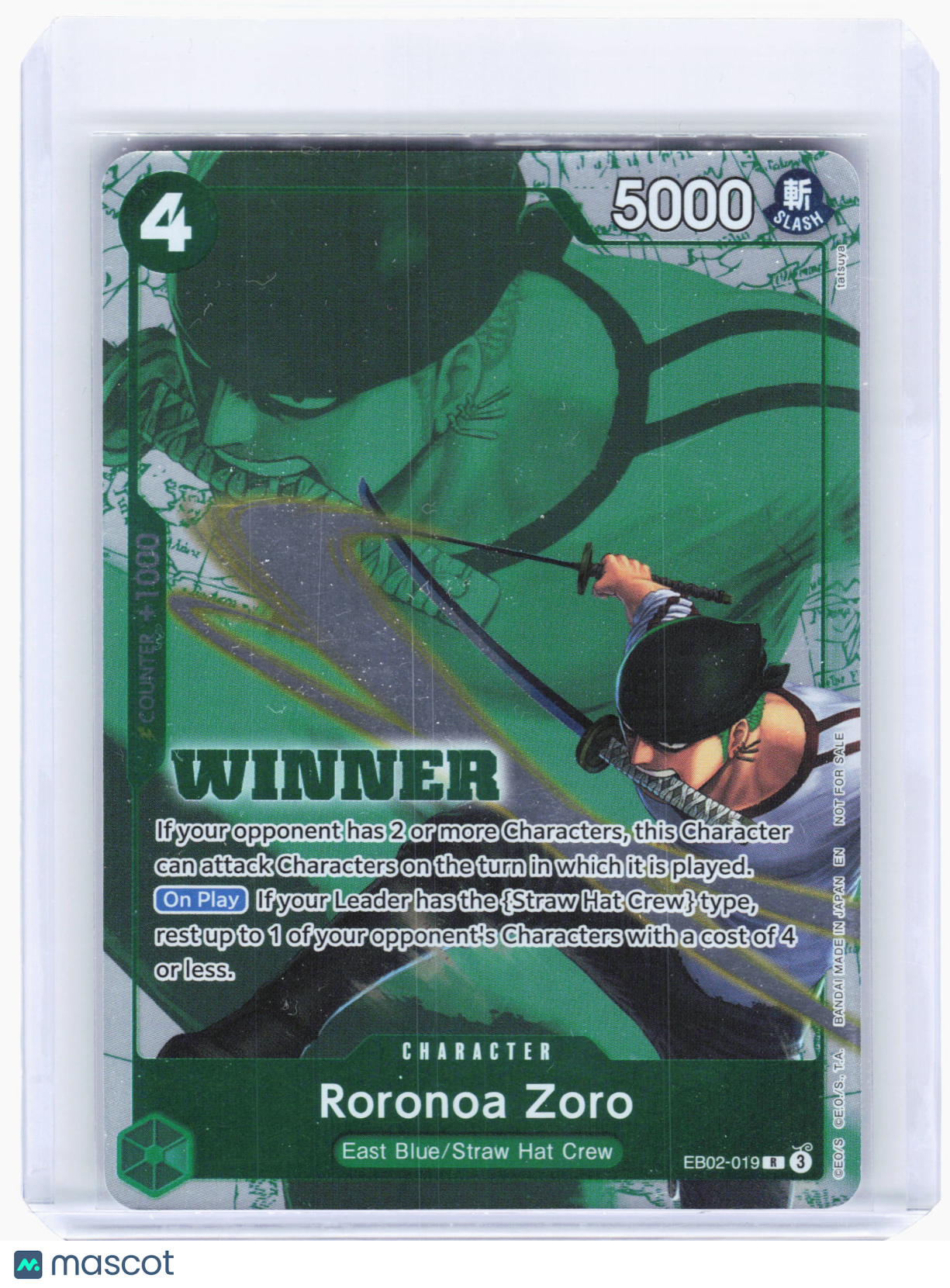 2025 Roronoa Zoro #EB02-019 Promotion Cards—Rare Foil (Winner Pack 2025 Vol. 3)