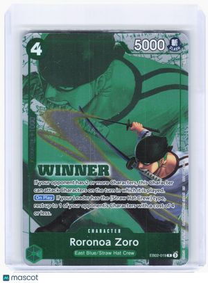 2025 Roronoa Zoro #EB02-019 Promotion Cards—Rare Foil (Winner Pack 2025 Vol. 3)