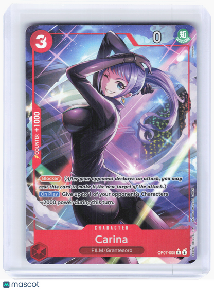 2024 One Piece—Carina #OP07-005 500 Years in the Future—Rare Foil (Alt Art)