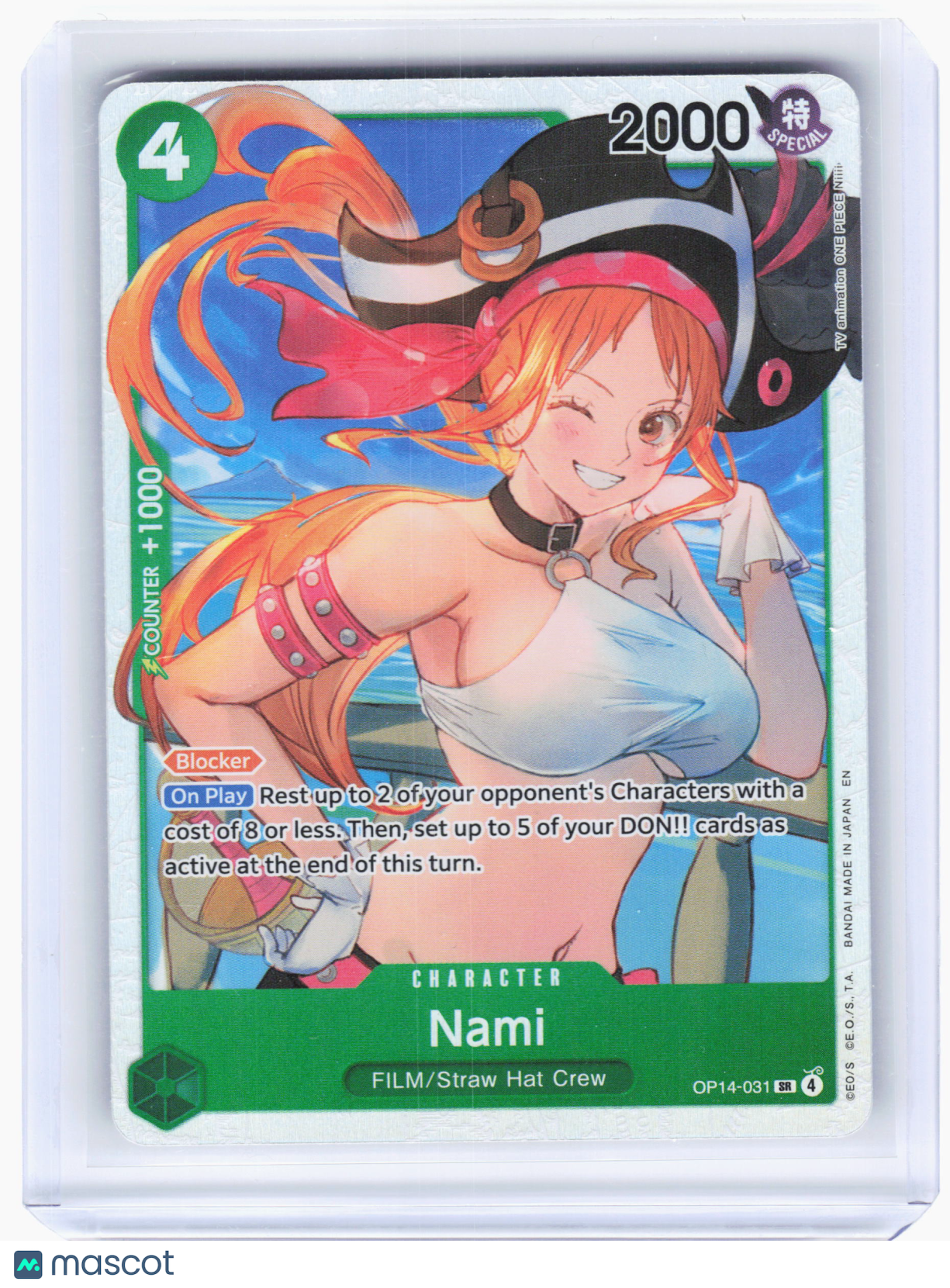 2026 One Piece—Nami #OP14-031 The Azure Sea's Seven—Super Rare Foil