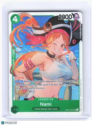 2026 One Piece—Nami #OP14-031 The Azure Sea's Seven—Super Rare Foil
