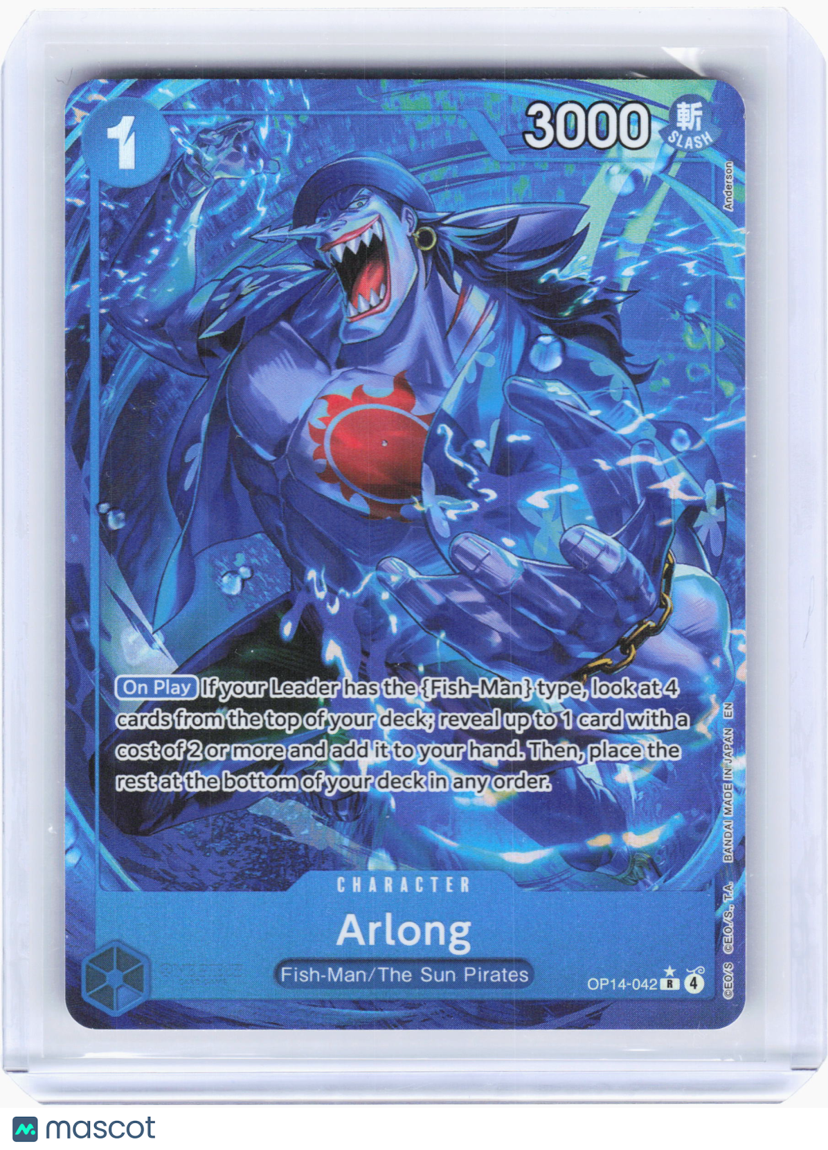 2026 One Piece—Arlong #OP14-042 The Azure Sea's Seven—Rare Foil (Alt Art)