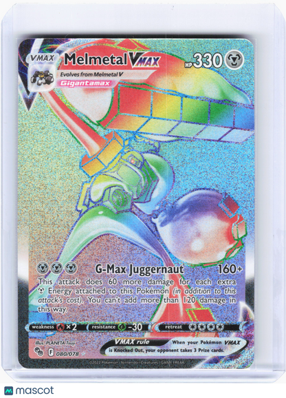 2022 —Melmetal VMAX #80/78 Pokemon GO—Secret Rare Holo