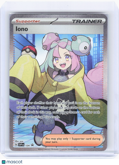 2024 Pokemon—Iono #124 Scarlet & Violet Promo Cards—Black Star Promo Holo