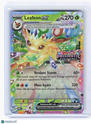 2025 Pokemon—Leafeon ex #6/131 Prismatic Evolutions—Double Rare Holo