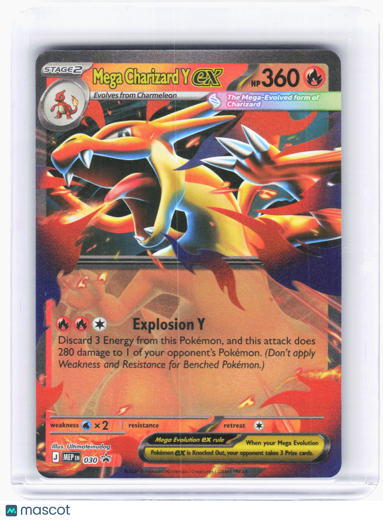 2026 Pokemon—Mega Charizard Y ex #030 Mega Evolution Promo—Black Star Promo Holo