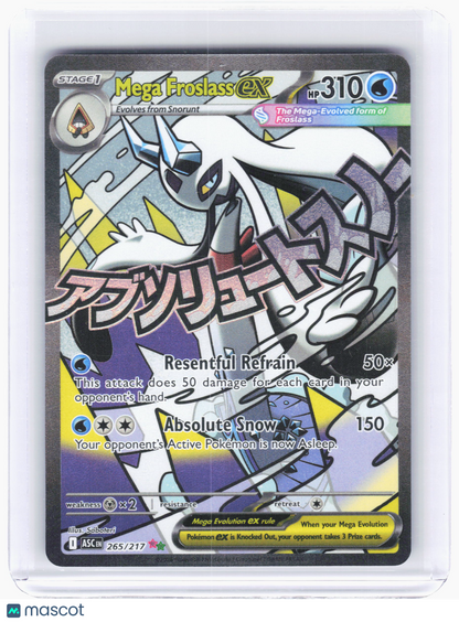 2026 Pokemon—Mega Froslass ex #265/217 Ascended Heroes—Mega Attack Rare Holo