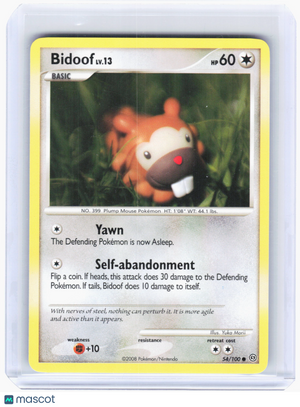 2008 Pokemon—Bidoof #54/100 Stormfront—Common Non-Holo