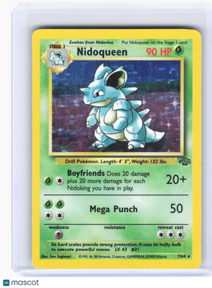 1999 Pokemon—Nidoqueen #7/64 Jungle—Holo Rare Holo (Heavily Played)