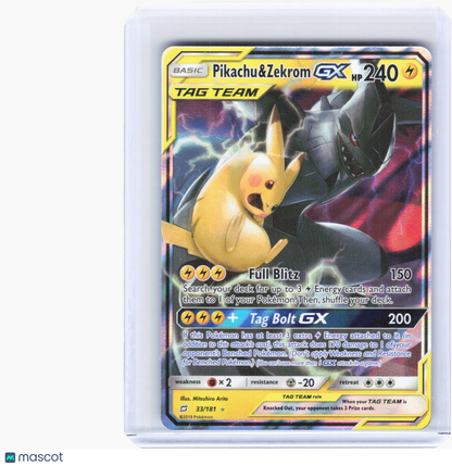 2019 Pokemon—Pikachu & Zekrom GX #33/181 Team Up—Ultra Rare Foil