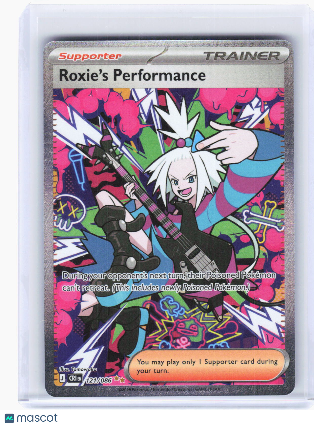 2026 Pokemon—Roxie's Performance #121/86 Chaos Rising—SIR Holo
