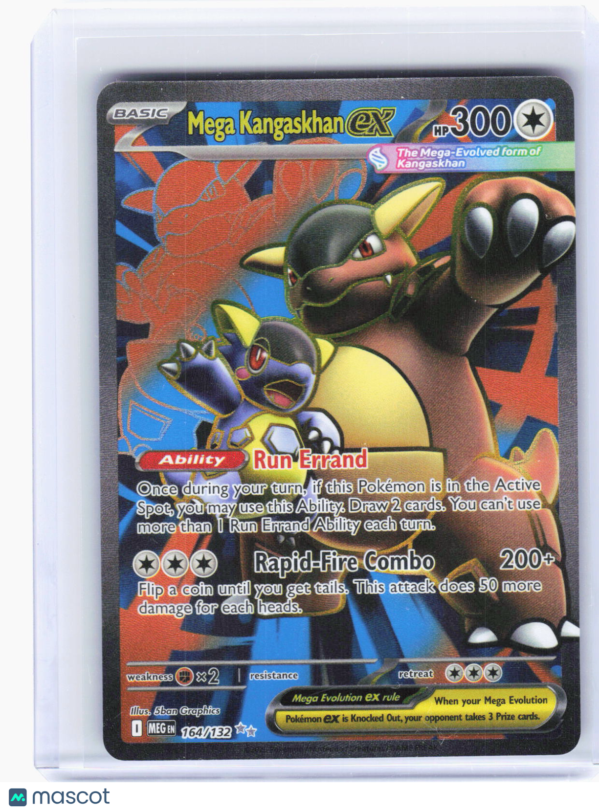 2025 Pokemon—Mega Kangaskhan ex #164/132 Mega Evolution—Ultra Rare Foil