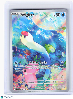 2023 Pokemon—Wiglett #206/198 Scarlet & Violet Base Set—Illustration Rare Foil