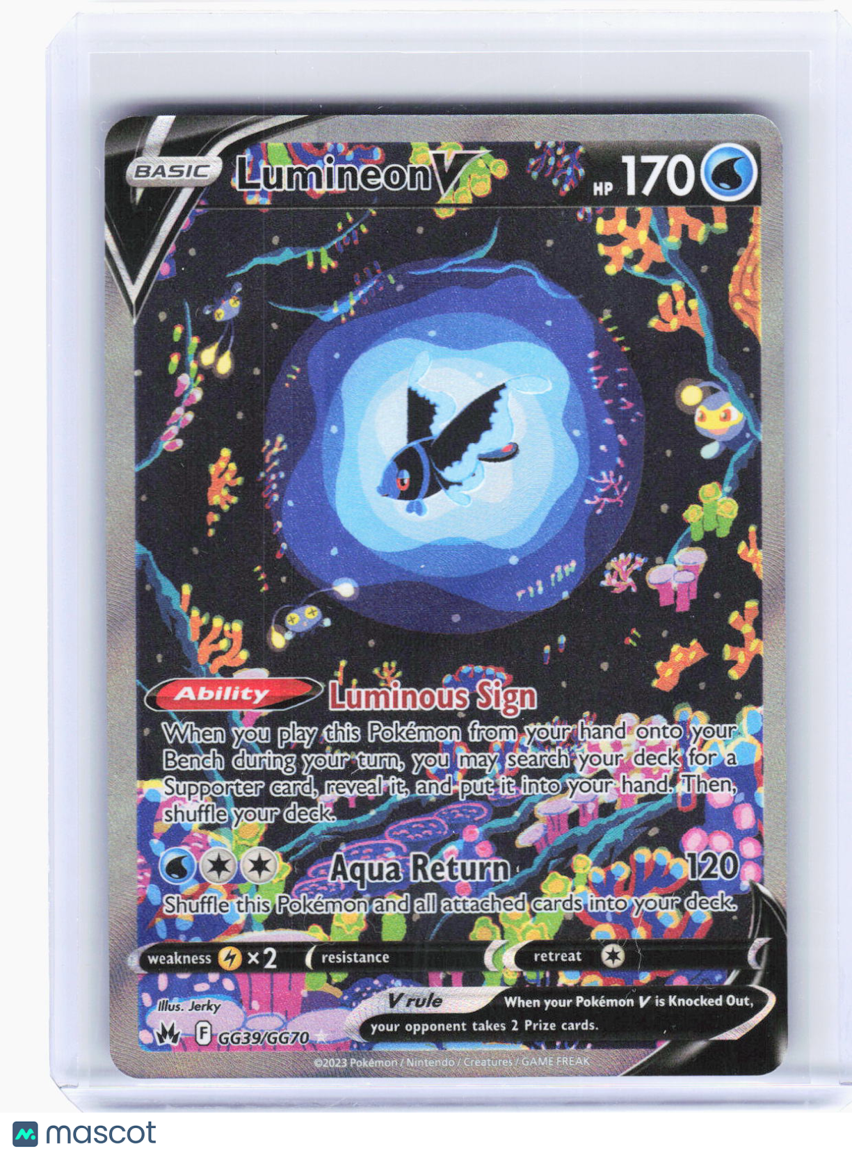 2023 Pokemon—Lumineon V #GG39/GG70 Crown Zenith: Galarian Gallery—UR Holo