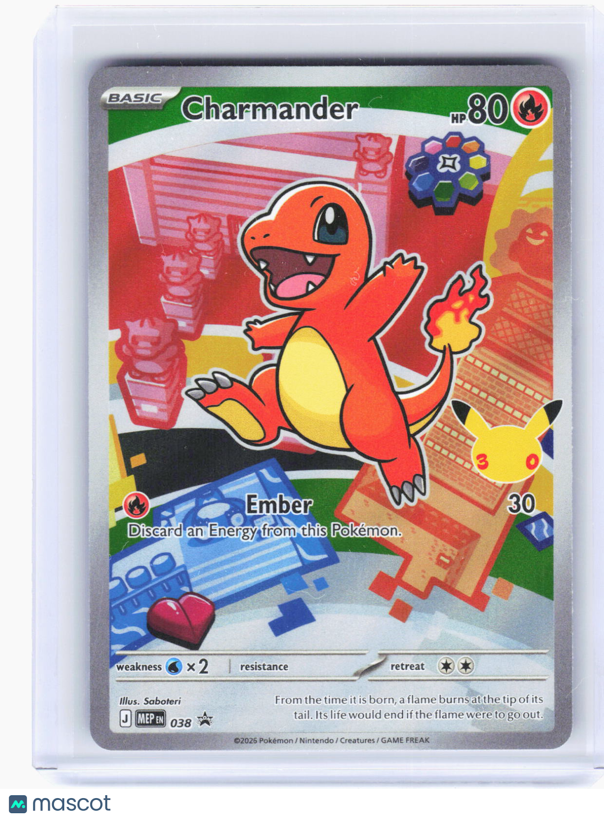 2026 Pokemon—Charmander #038 Mega Evolution Promo Card—Black Star Promo Foil