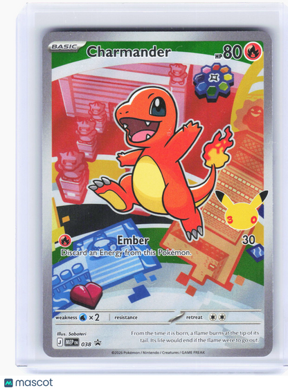 2026 Pokemon—Charmander #038 Mega Evolution Promo Card—Black Star Promo Foil