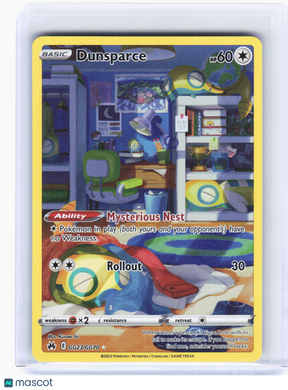 2023 Pokemon—Dunsparce #GG23/GG70 Crown Zenith: Galarian Gallery—Ultra Rare Foil