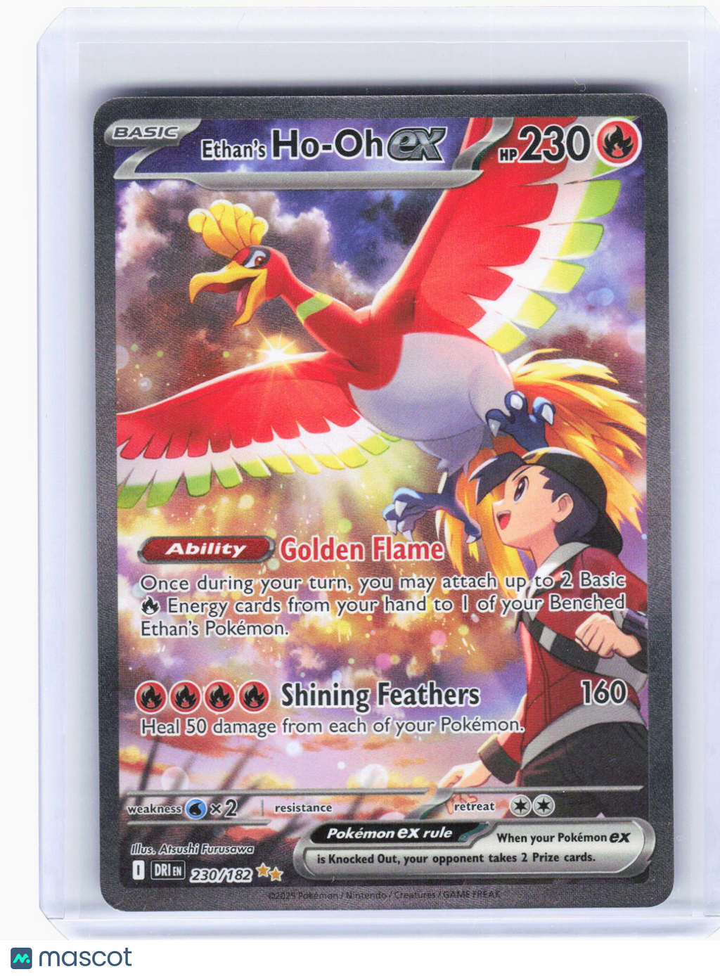 2025 Pokemon—Ethan's Ho-Oh ex #230/182 Destined Rivals—SIR Holo