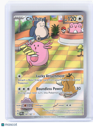 2024 Pokemon—Chansey #187/167 Twilight Masquerade—Illustration Rare Foil
