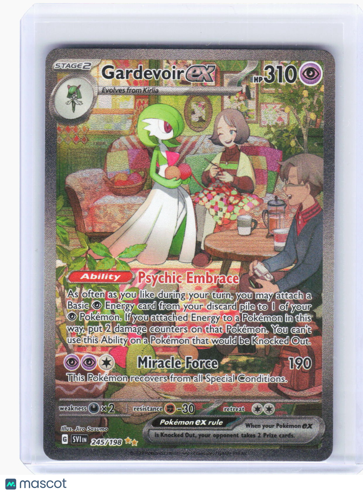 2023 Pokemon—Gardevoir ex #245/198 Scarlet & Violet Base Set—SIR Holo