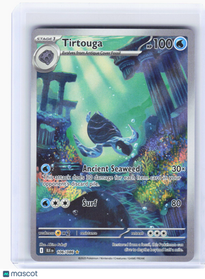 2025 Pokemon—Tirtouga #106/86 Black Bolt—Illustration Rare Foil