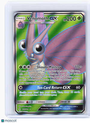 2019 Pokemon—Venomoth GX (Full Art) #193/214 Unbroken Bonds—Ultra Rare Foil
