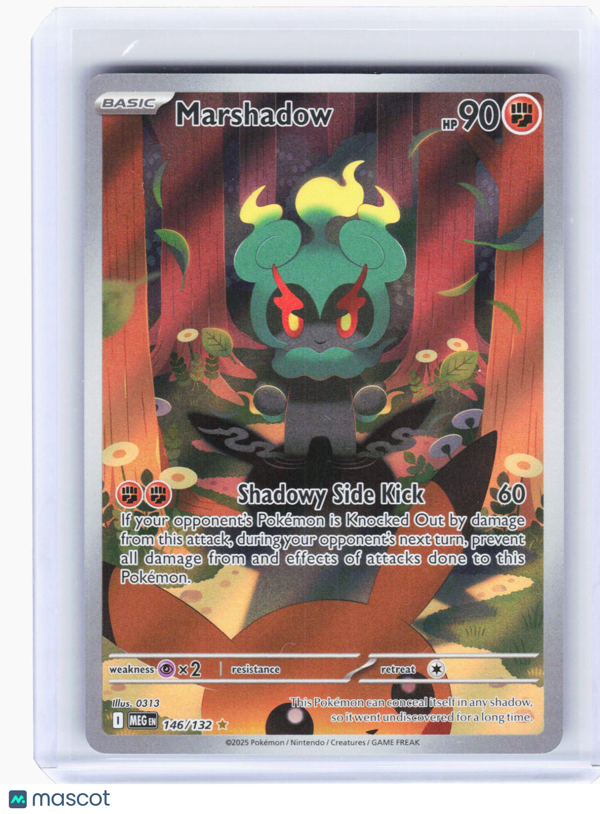 2025 Pokemon—Marshadow #146/132 Mega Evolution—Illustration Rare Foil (LP)