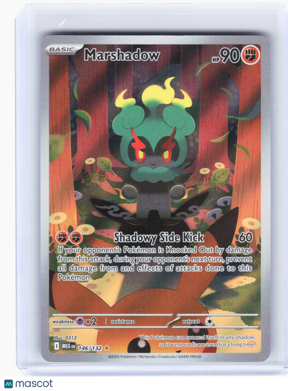 2025 Pokemon—Marshadow #146/132 Mega Evolution—Illustration Rare Foil (LP)