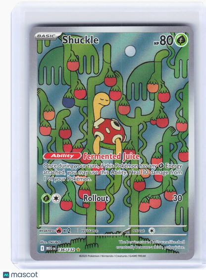 2025 Pokemon—Shuckle #136/132 Mega Evolution—Illustration Rare Foil