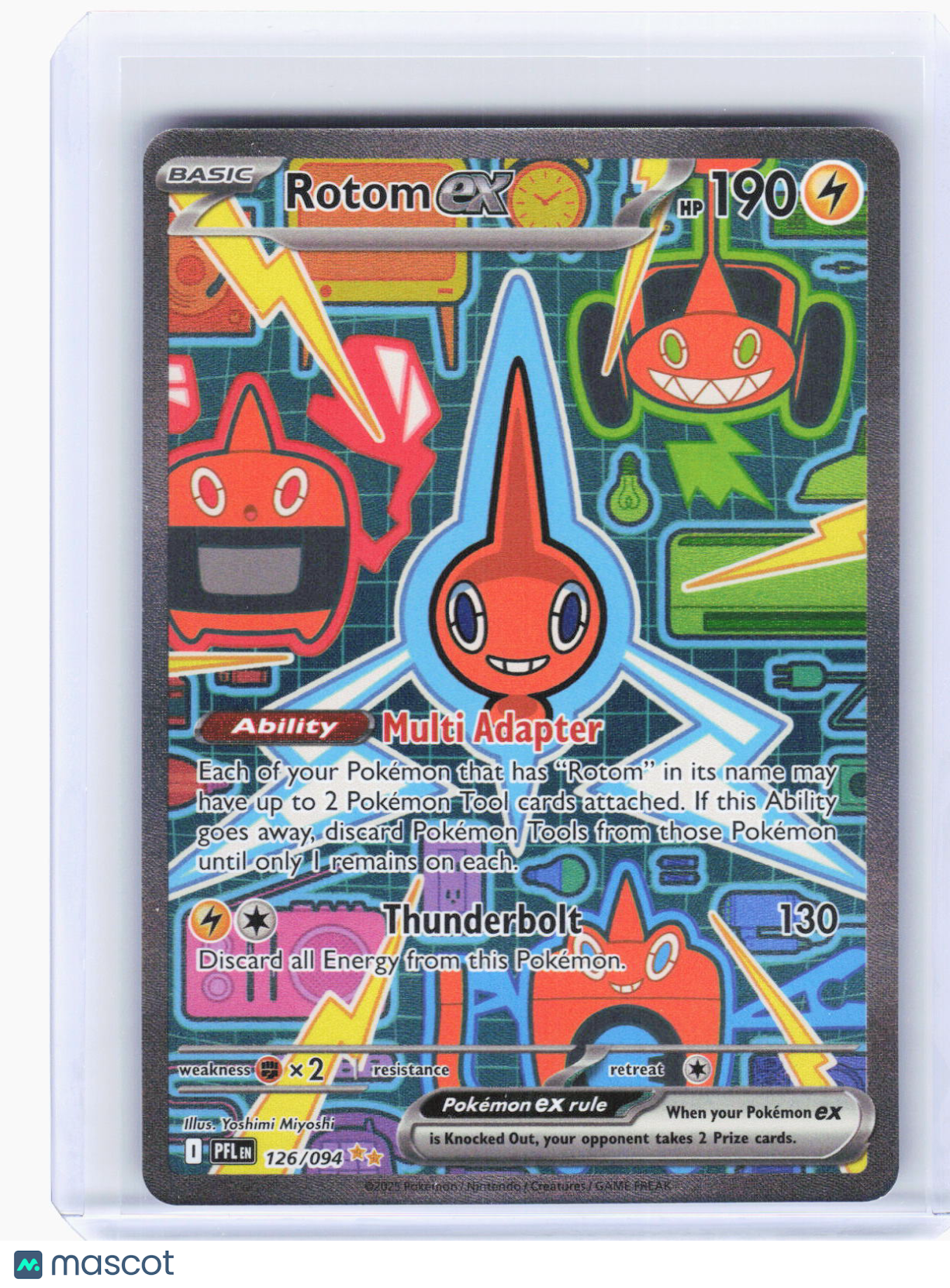 2025 Pokemon—Rotom ex #126/94 Phantasmal Flames—Special Illustration Rare Holo