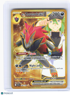 2025 Pokemon—N'S Zoroark ex #189/159 Journey Together—Hyper Rare Gold
