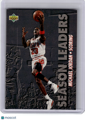1993 Upper Deck Season Leaders Basketball—Michael Jordan #166 —Very Good