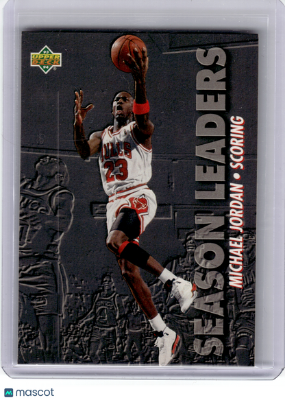 1993 Upper Deck Season Leaders Basketball—Michael Jordan #166 —Very Good