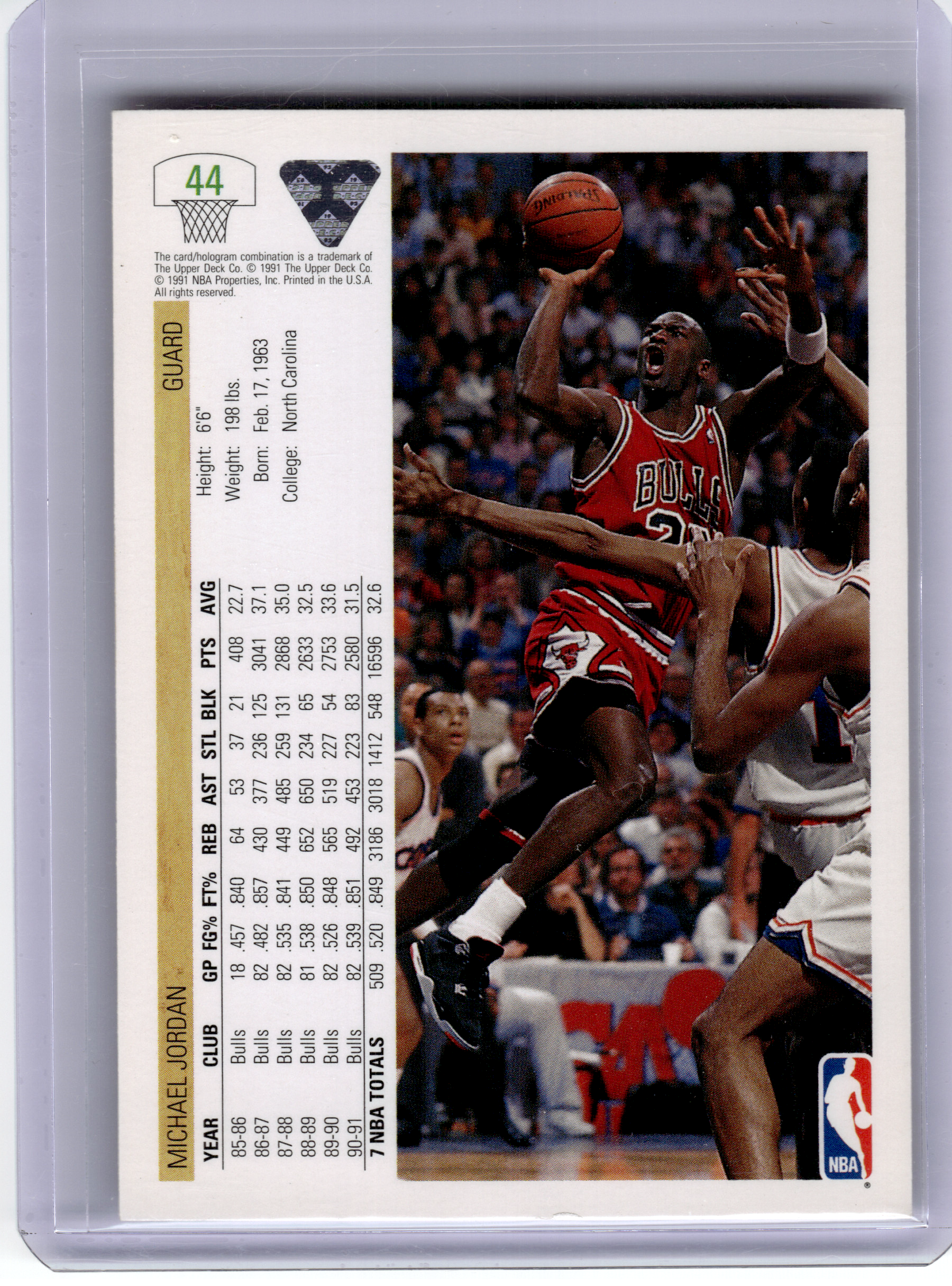 1991 Upper Deck Basketball—Michael Jordan #44 —Very Good